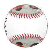 Happy Vathers Day Foto Personalisiert halten Baseball (Rückseite)