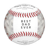 Happy Vathers Day Foto Personalisiert halten Baseball (Vorderseite)