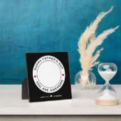 Happy Vathers Day Foto Text Heart Red White Back Fotoplatte (InSitu)