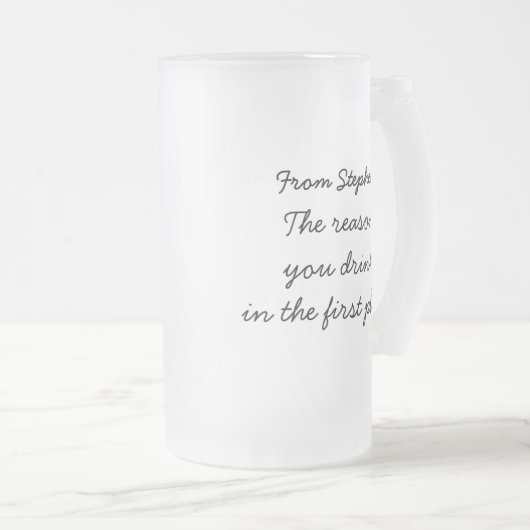 Happy Vathers Day Funny Beer Mattglas Bierglas (VorderseiteRechts)