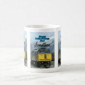 Happy Vathers Day Gelbe Eisenbahn Motor Kaffeetasse (Mittel)