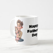 HAPPY VATHER'S DAY Geschenk für ihn Vater Husband Kaffeetasse (Vorderseite Links)