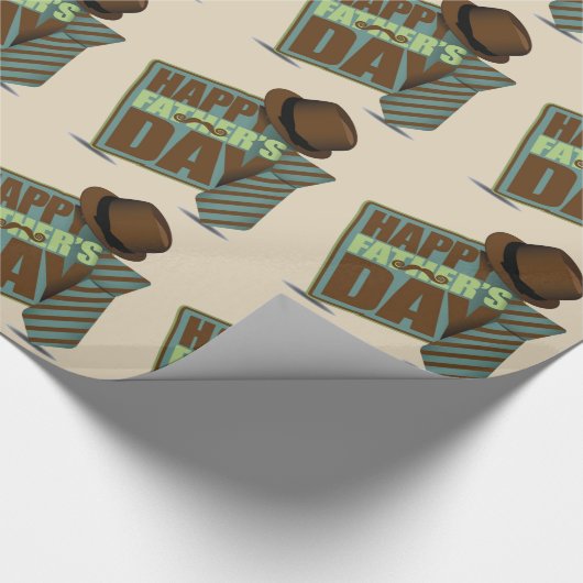 Happy Vathers Day Geschenkpapier (Ecke)