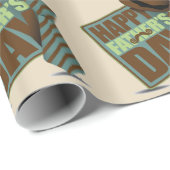 Happy Vathers Day Geschenkpapier (Rolleneckpunkt)