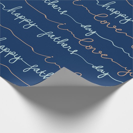 Happy Vathers Day Geschenkpapier (Ecke)