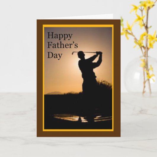 Happy Vathers Day Golf Karte (Gelbe Blume)