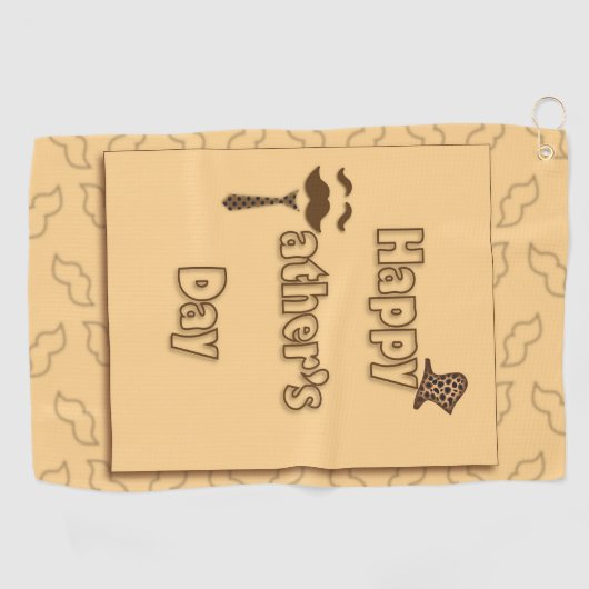 Happy Vathers Day Golfhandtuch (Horizontal)