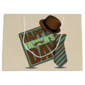 Happy Vathers Day Große Geschenktüte (Vorderseite)