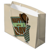 Happy Vathers Day Große Geschenktüte (Rückseite Schrägansicht)