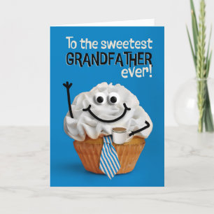 Happy Vathers Day Großvater Sweetest Cupcake Feiertagskarte
