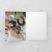 Happy Vathers Day Handschrift Foto benutzerdefinie Karte (Innenseite)