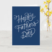 Happy Vathers Day Handschrift Foto benutzerdefinie Karte (Gelbe Blume)