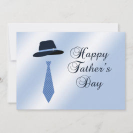 Happy Vathers Day Hat Blue Dot Krawatte Brunch Einladung