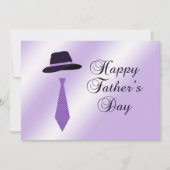 Happy Vathers Day Hat Lila Dot Krawatte Family Bru Einladung (Vorderseite)