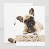 Happy Vathers Day Hund Foto Feiertagskarte (Vorne/Hinten)