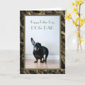 Happy Vathers Day Hund Vater Foto Karte (Gelbe Blume)