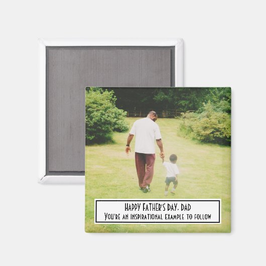 HAPPY VATHER'S DAY Inspirational Example FOTO Magnet (Vorderseite/Rückseite)