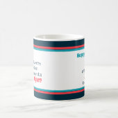Happy Vathers Day Lieblings-Typografie Coral Strip Kaffeetasse (Mittel)