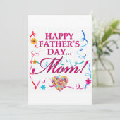 Happy Vathers Day Mama Card Feiertagskarte (Stehend Vorderseite)