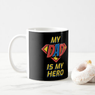 Happy Vathers Day Mein Vater ist mein Held Kaffeetasse