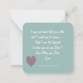 Happy Vathers Day Note Card: Mitteilungskarte (Rückseite)