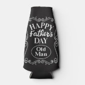 Happy Vathers Day Old Man Flaschenkühler (Vorderseite)