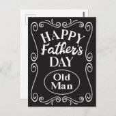 Happy Vathers Day Old Man Postkarte (Vorne/Hinten)
