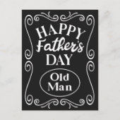 Happy Vathers Day Old Man Postkarte (Vorderseite)