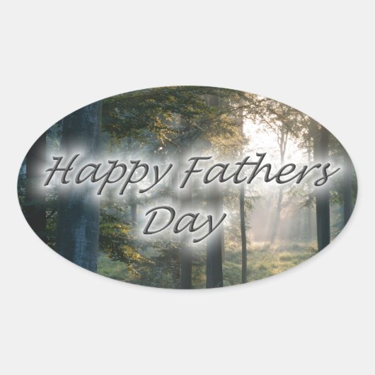 Happy Vathers Day Ovaler Aufkleber (Vorderseite)