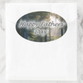 Happy Vathers Day Ovaler Aufkleber (Tasche)