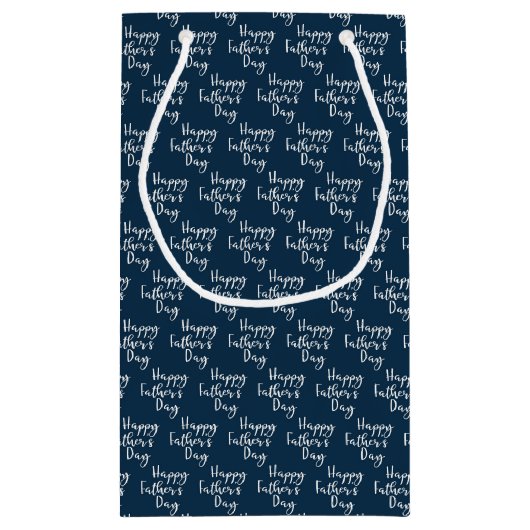 Happy Vathers Day Pattern Kleine Geschenktüte (Rückseite)