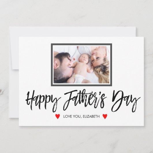 Happy Vathers Day Personalisiert mit Foto Karte (Vorderseite)