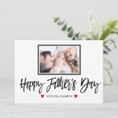 Happy Vathers Day Personalisiert mit Foto Karte (Stehend Vorderseite)