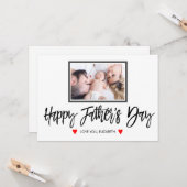 Happy Vathers Day Personalisiert mit Foto Karte (Vorderseite/Rückseite Beispiel)