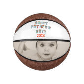 Happy Vathers Day Personalisiertes Foto Geschenk Mini Basketball (Vorderseite)