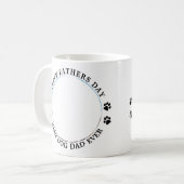 Happy Vathers Day Personalisiertes Tier Foto Hund  Kaffeetasse (Vorderseite Links)