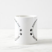 Happy Vathers Day Personalisiertes Tier Foto Hund Kaffeetasse (Mittel)