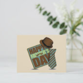 Happy Vathers Day Postkarte (Stehend Vorderseite)