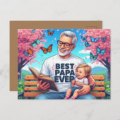 Happy Vathers Day Postkarte (Vorne/Hinten)