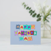 Happy Vathers Day Postkarte (Stehend Vorderseite)