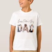 Happy Vathers Day Print Modern White T - Shirt (Vorderseite)