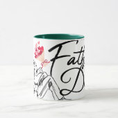 Happy Vathers Day Printed Modern Tasse (Zentrum)