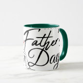 Happy Vathers Day Printed Modern Tasse (VorderseiteRechts)