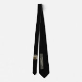 Happy Vathers Day Private Message Gold Gingko Leaf Krawatte (Rückseite)