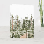 Happy Vathers Day Rustic Watercolor Green Forest Karte (Rückseite)