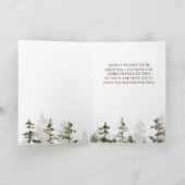 Happy Vathers Day Rustic Watercolor Green Forest Karte (Innenseite)