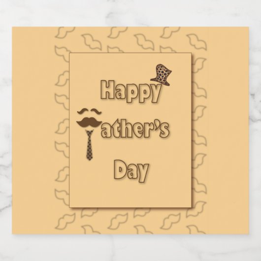 Happy Vathers Day Schaumweinetikett (Einzelnes Label)