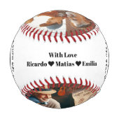 Happy Vathers Day Spanisches Custom Foto Baseball (Rückseite)