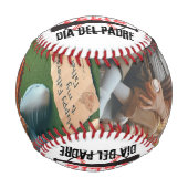 Happy Vathers Day Spanisches Custom Foto Baseball (Vorderseite)