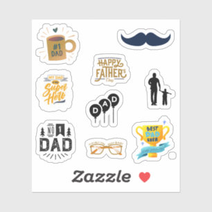 Happy Vathers' Day Stickers Aufkleber